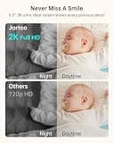Jartoo 5.5-Inch 2K Video Baby Monitor 2025 Edition with Active Noise Cancellation