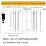 Weepong 12-Inch Meteor Shower Cascading LED Tube Lights Random Fall Effect