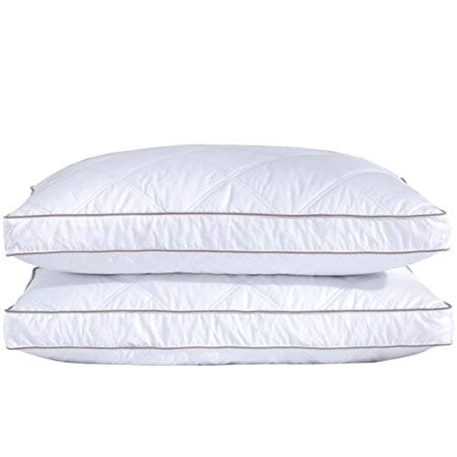 Puredown Gusseted Goose Feathers and Down Hotel Pillow - King, 2-Pack