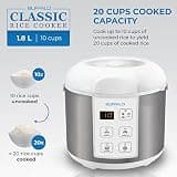 Buffalo Classic Rice Cooker with Buffalo Clad Stainless Steel Pot, 10-Cup