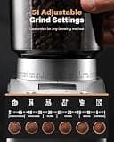 KIDISLE Electric Conical Burr Coffee Grinder with 51 Precision Settings