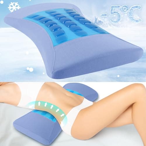 RESTCLOUD Adjustable Memory Foam Lumbar Support Pillow with Height Pads