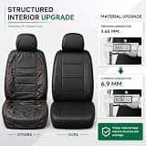 GIANT PANDA Sporty Two-Tone Faux Leather Semi-Custom Front Seat Covers