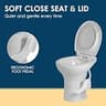 Voyager Plus Residential Height RV Toilet, Porcelain Bowl, Freeze Valve