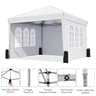 SANUMY 10x10 Commercial Pop Up Canopy Tent with Sidewalls