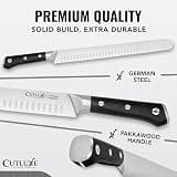 Cutluxe 12-Inch Artisan Series Brisket Carving Knife with Protective Sheath