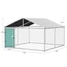YITAHOME 10x10 Heavy-Duty Galvanized Outdoor Dog Enclosure Kennel with Waterproof Roof