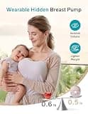 Paruu P16 Hands-Free Wearable Breast Pump with 12 Adjustable Suction Levels