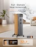 Pelonis 2025 Upgraded 1500W 7-Fin Oil-Filled Radiator Heater, Matte Black