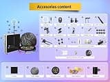 HARZHI 45.3-Inch Automatic 360 Photo Booth Machine with RGB Lights and Flight Case