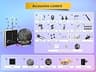 HARZHI 45.3-Inch Automatic 360 Photo Booth Machine with RGB Lights and Flight Case
