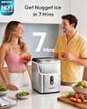 EUHOMY 35-Pound Compact Pebble Ice Maker with 1.1-Liter Water Reservoir