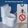 Clirass Non-Electric Round Bidet Toilet Seat with Quiet-Close Lid Design