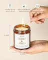 AOOVOO Coconut Vanilla Scented 100% Pure Soy Wax Candle for Home, 9 Ounces