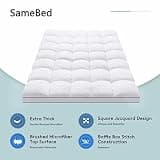 SameBed Extra-Thick Overfilled Down Alternative Pillow Top Mattress Pad