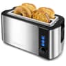Elite Gourmet ECT-3100 4-Slice Long Slot Toaster with Integrated Warming Rack