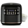 Portable 12-Cup Digital Mini Rice Cooker with Steaming Basket & Delay Timer