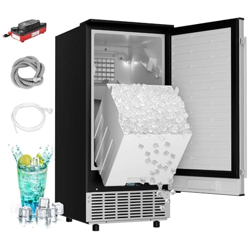 EUHOMY CIM-Series Under-Counter Ice Maker with Built-In Drain Pump, 100 Lbs