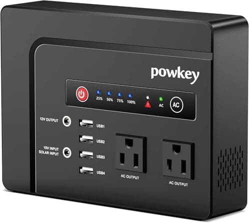 Powkey 200W Portable Power Bank with AC Outlet, 146Wh Rechargeable Battery Pack