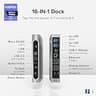 Plugable 16-in-1 Thunderbolt 4 Dock with 100W Power and 2.5G Ethernet