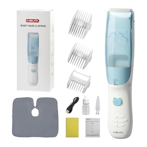 Rabbitcozy Vacuum Baby Hair Clippers Silent Haircut Trimmer Dual-Motor