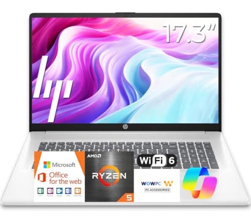 HP 17.3-inch AMD Ryzen 5 Business Laptop 2026 Edition (16GB, 512GB SSD)