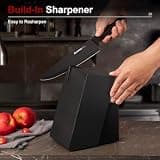 Astercook 15-Piece Teflon Coated German Stainless Steel Knife Set with Sharpener