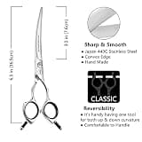 HASHIMOTO 6.5-Inch Curved Dog Grooming Scissors for Precision Shaping Tasks