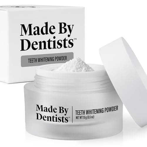 Made by Dentists Professional Teeth Whitening Powder with 10% Nano-Hydroxyapatite