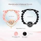 Totwoo Natural Healing Stone Smart Touch Bracelet for Long Distance Couples