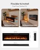 EUHOMY 60-Inch Recessed Wall Mounted Electric Fireplace with Touchscreen