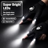Mylivell Handsfree LED Flashlight Gloves with Stretchy Polyester Fabric