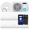 DELLA 18,000 BTU 2-Zone (9K/9K) Mini Split AC & Heat Pump Inverter System