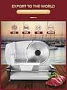 FOHERE 200W Electric Meat Slicer Machine for Home, 7.5-Inch Dual Blades