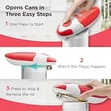 Kitchen Mama Auto Electric Handheld Can Opener with Smooth Edge Side-Cut
