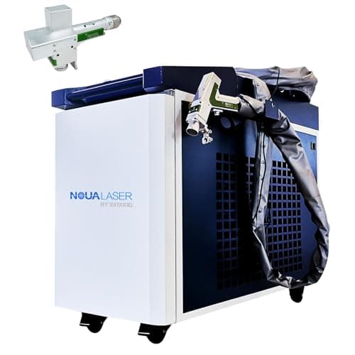 NOUALASER 2000W Continuous Fiber Laser Cleaning Machine with Dual-Axis Wobble