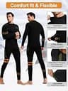 Romision Men's Heavyweight Fleece-Lined Sub-Zero Thermal Underwear Set