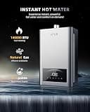 APUS 140,000 BTU Indoor Natural Gas Tankless Water Heater with Wi-Fi App