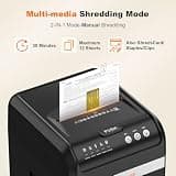 Bonsaii 200-Sheet Auto Feed Heavy Duty Shredder, Cross-Cut P-4 Security