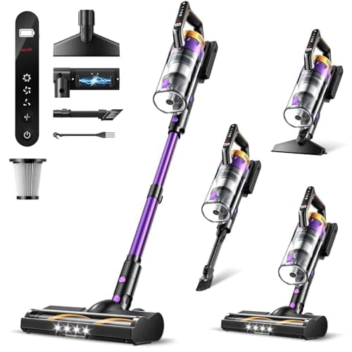 Rittvot 580W Cordless Stick Vacuum Cleaner with Fully Sealed HEPA Filtration