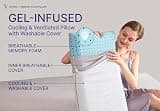 Cooling Gel Solid Block Memory Foam King Pillow With Bamboo Viscose Cover