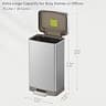 EKO Hudson 20-Gallon Matte Stainless Steel Heavy-Duty Step-On Trash Can