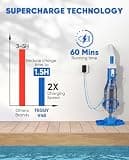 Teguy Cordless Handheld Pool Vacuum with Auto Shutoff and Reusable 500-Mesh Filters