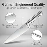 McCook 15-Piece Forged German Stainless Steel Knife Block Set with Sharpener