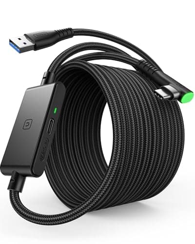 INIU 16FT High-Speed VR Link Cable for PC VR with Separate Continuous Charging Port