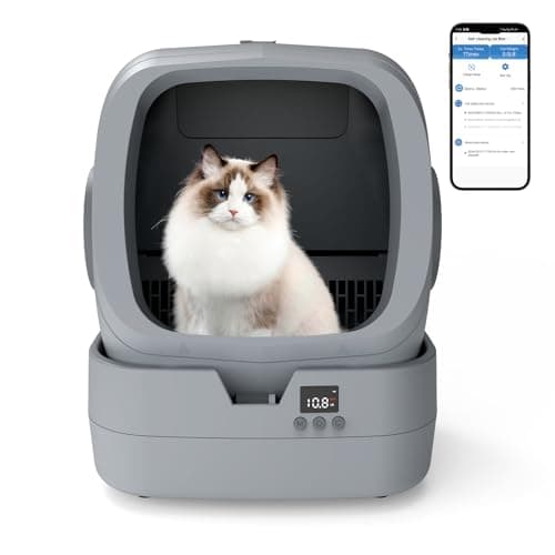 UPFAS Automatic Cat Litter Box with Smart App Integration & Weight Track