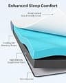 PERLECARE 3-Inch Dual-Layer Firm Gel & Bamboo Charcoal Mattress Topper