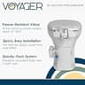 Voyager Plus Residential Height RV Toilet, Porcelain Bowl, Freeze Valve