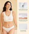 CYDREAM Zip Front Full Coverage Post-Surgery Wireless Compression Bra