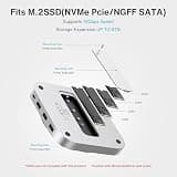 IVANKY 13-in-1 Mac Mini M4 Dock Stand with M.2 NVMe SSD Enclosure and 20W Power